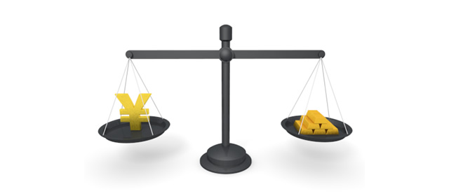 円｜ゴールド｜天秤