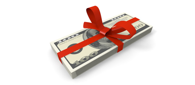 プレゼント｜ドル｜札束