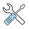 Flat-blade screwdriver-Free icon material | Business