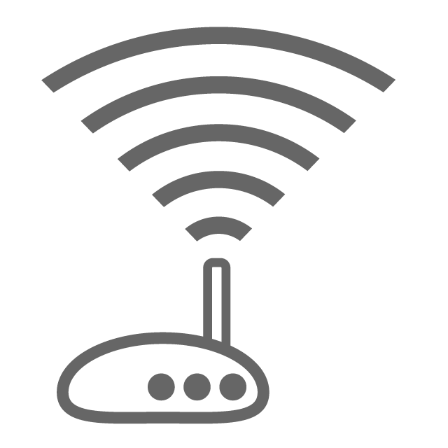 Image of Wi-Fi radio waves --Illustration / Free material / Icon / Clip art / Picture / Simple