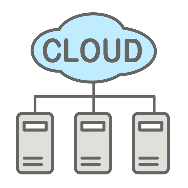 Image of convenient cloud service-Illustration / Free material / Icon / Clip art / Picture / Simple