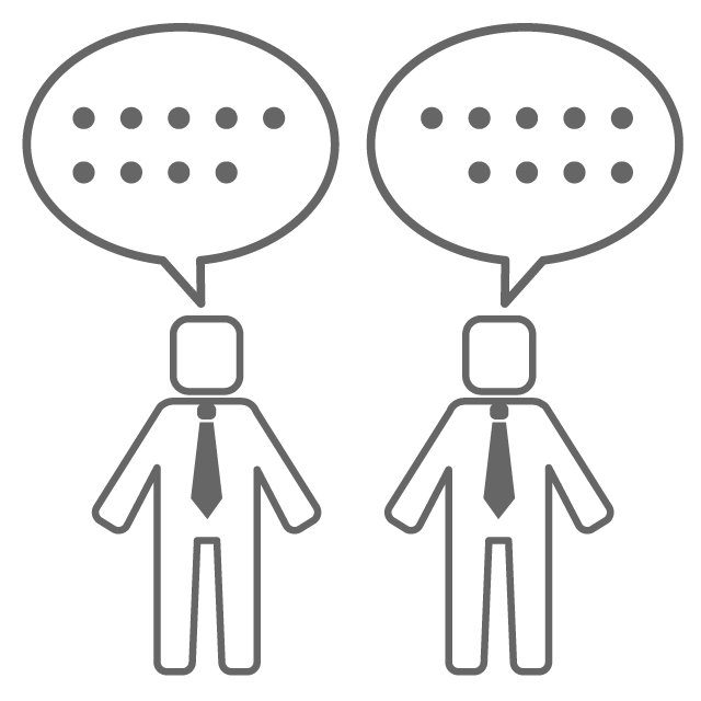 Image of talking with a colleague at work-Illustration / Free material / Icon / Clip art / Picture / Simple