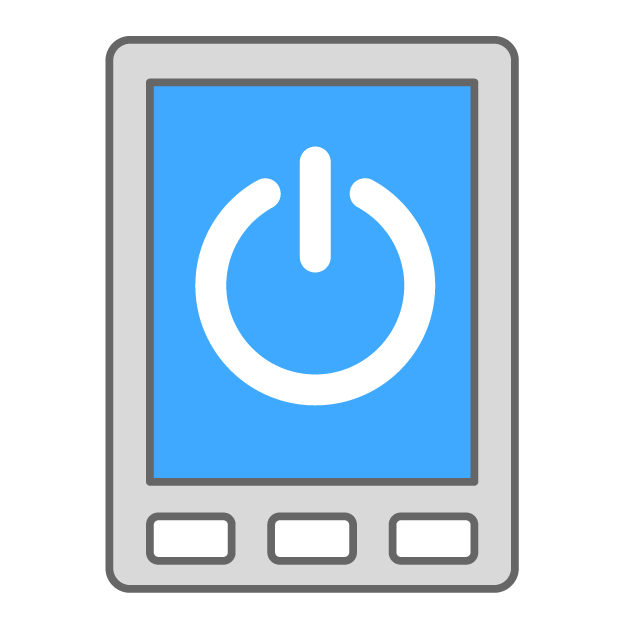 Image of turning on mobile phone-Illustration / Free material / Icon / Clip art / Picture / Simple