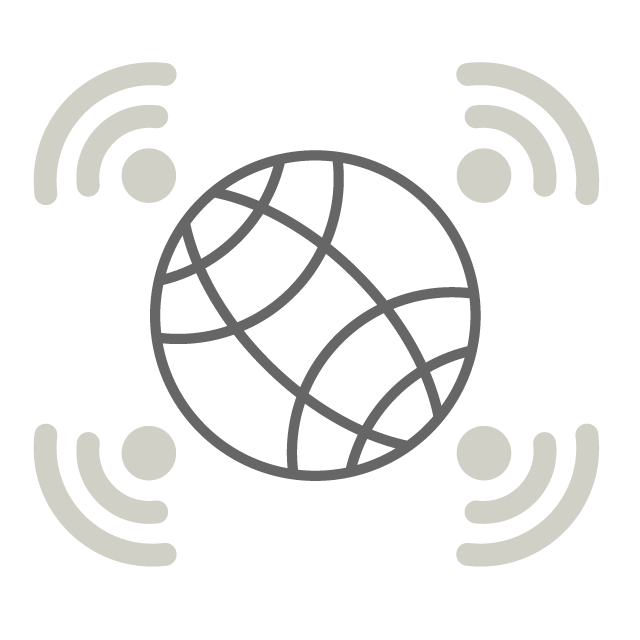 Images that connect wirelessly-Illustration / Free material / Icon / Clip art / Picture / Simple