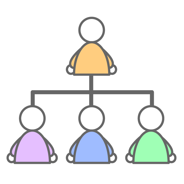 組織図 フリーアイコン素材 ビジネス系