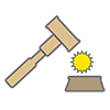 Judge Hammer-Free Icon Material | Business