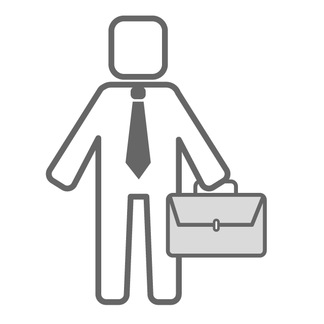 Image of commuting businessman-Illustration / Free material / Icon / Clip art / Picture / Simple