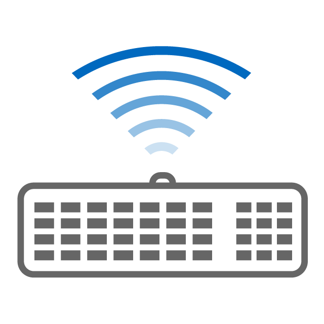 ワイヤレスキーボード フリーアイコン素材 ビジネス系