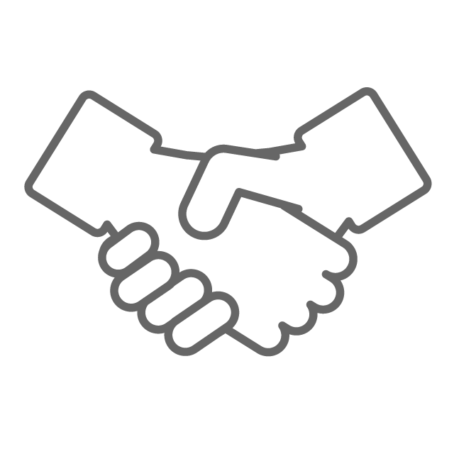 Handshake / Establishment-Illustration / Free Material / Icon / Clip Art / Picture / Simple
