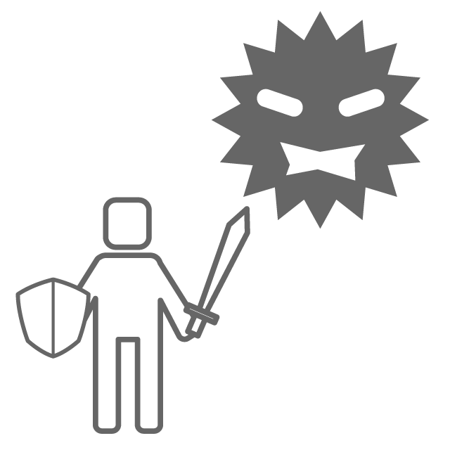 Image of fighting viruses-Illustration / Free material / Icon / Clip art / Picture / Simple