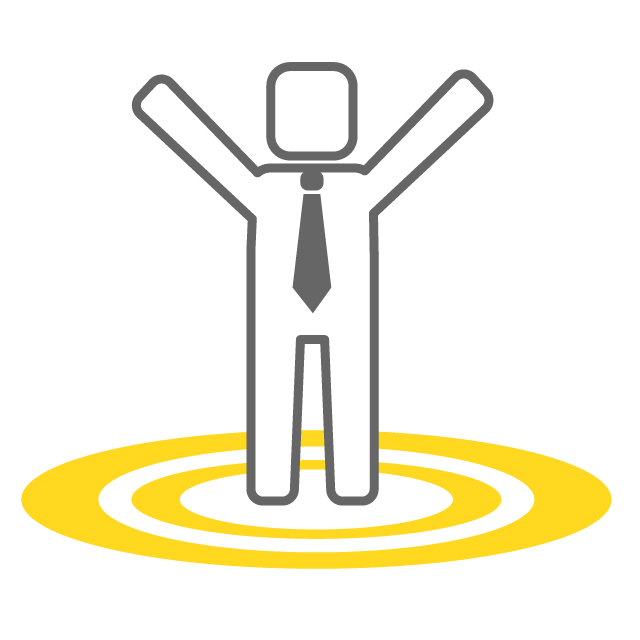 Image of a person who raises his hand and appeals-Illustration / Free material / Icon / Clip art / Picture / Simple