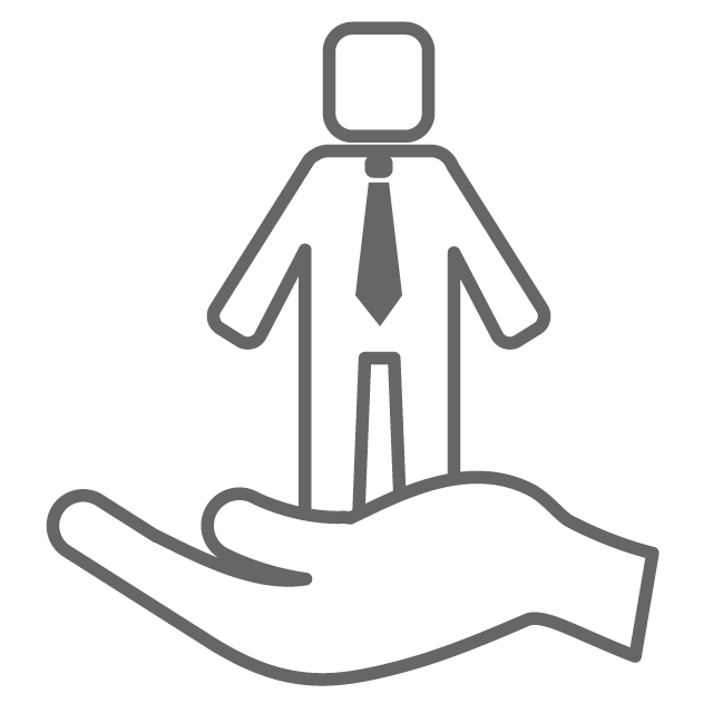 Image of a person who can dance in the palm of your hand-Illustration / Free material / Icon / Clip art / Picture / Simple