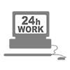 24 hours ｜ Work-Free icon material ｜ Business