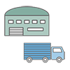 Truck ｜ Warehouse --Free Icon Material ｜ Business