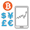 Smartphone ｜ Exchange ｜ Bitcoin --Free Icon Material ｜ Business