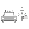 Taxi ｜ Ride-Free Icon Material ｜ Business